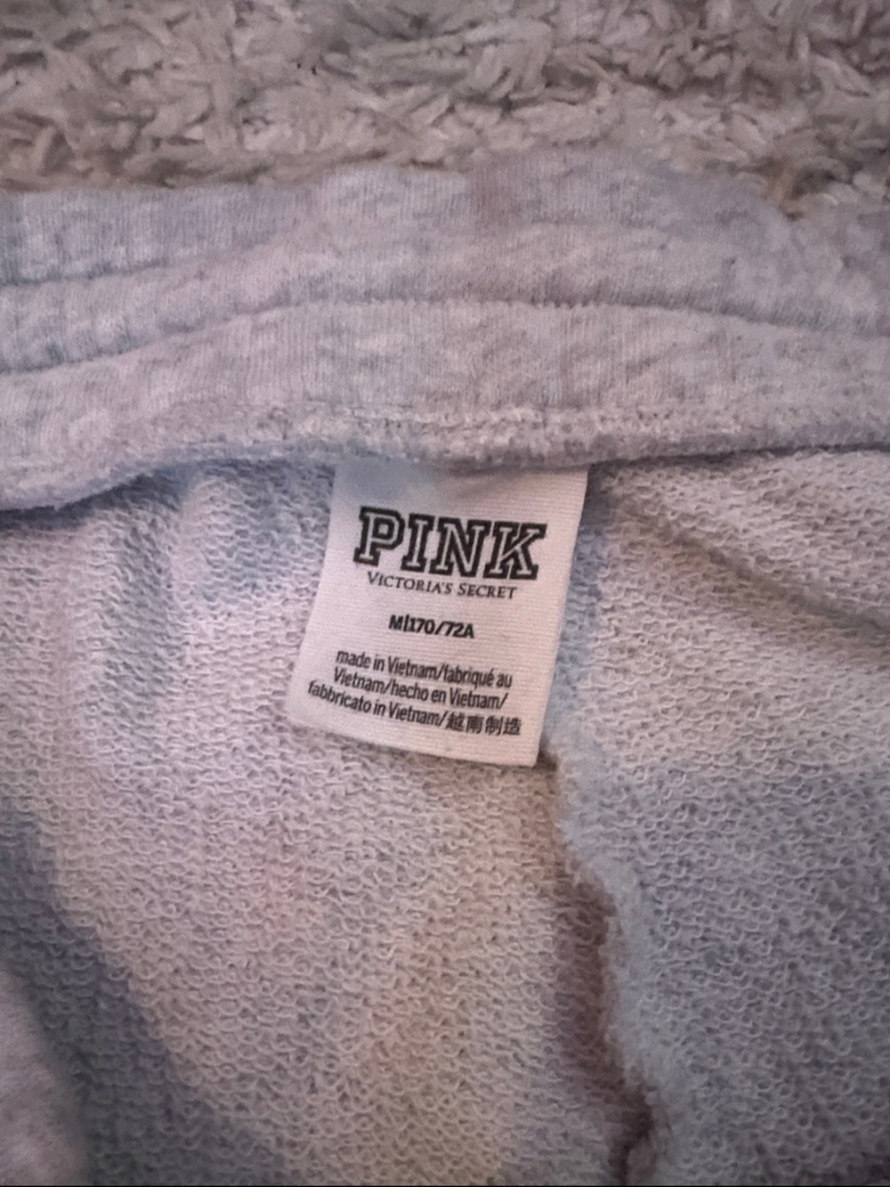 PINK Victoria's Secret Light Gray Fleece Athletic Shorts - Picture 2 of 3